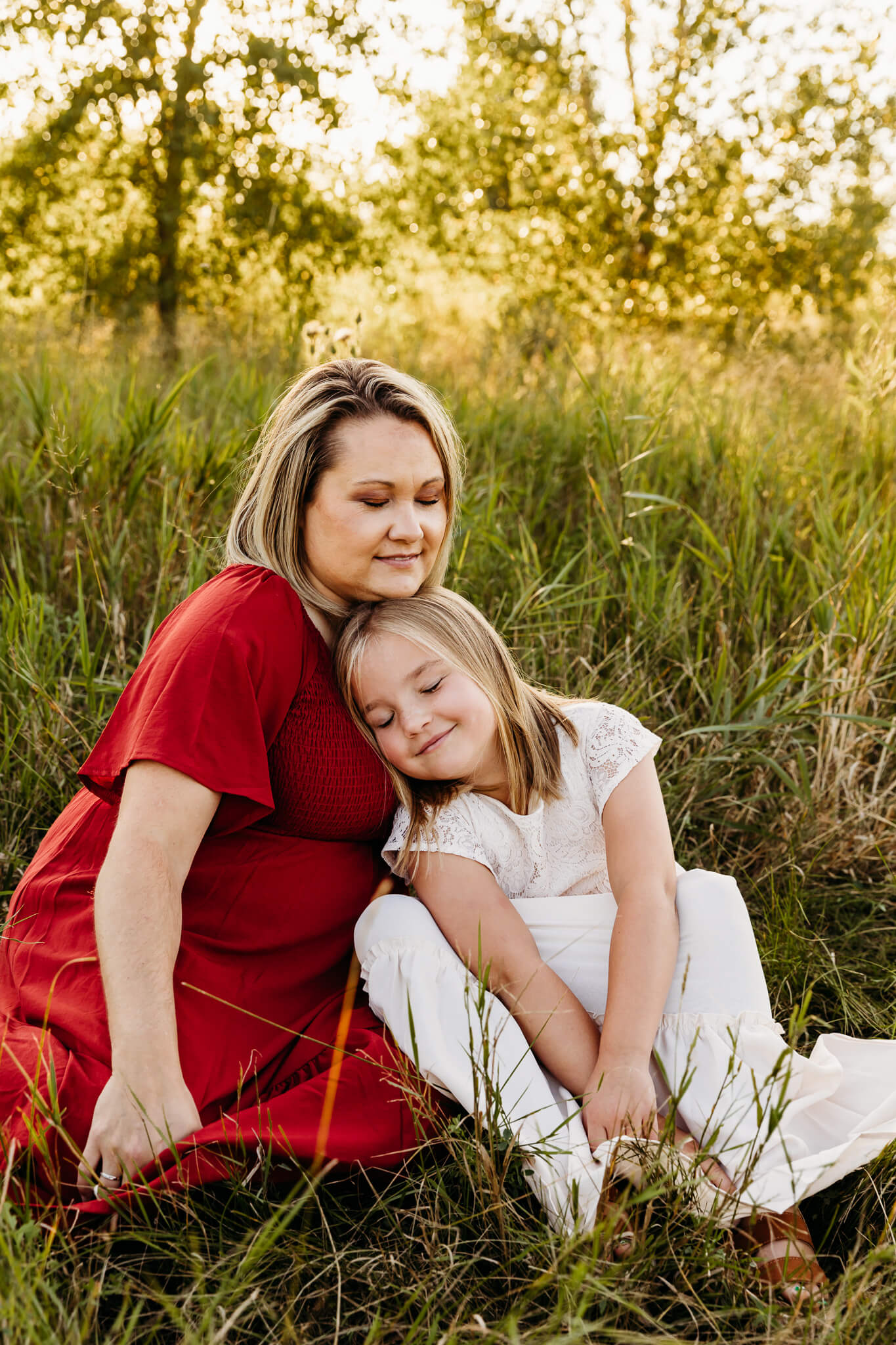 mom and daughter spending a beautiful moment together